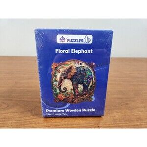 Puzzle Up ~Floral Elephant Premium  Wooden Puzzle Size: Large A3 ~ New